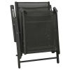 3 Piece Patio Lounge Set Textilene and Aluminum Black