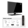 SYLVOX 22 inch RV TV;  12 Volt TV DC Powered 1080P FHD Television Built in ATSC Tuner;  FM Radio;  DVD;  with HDMI/USB/VGA Input;  TV for Motorhome;