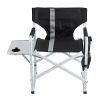 1-piece Padded Folding Outdoor Chair with Side Table and Storage